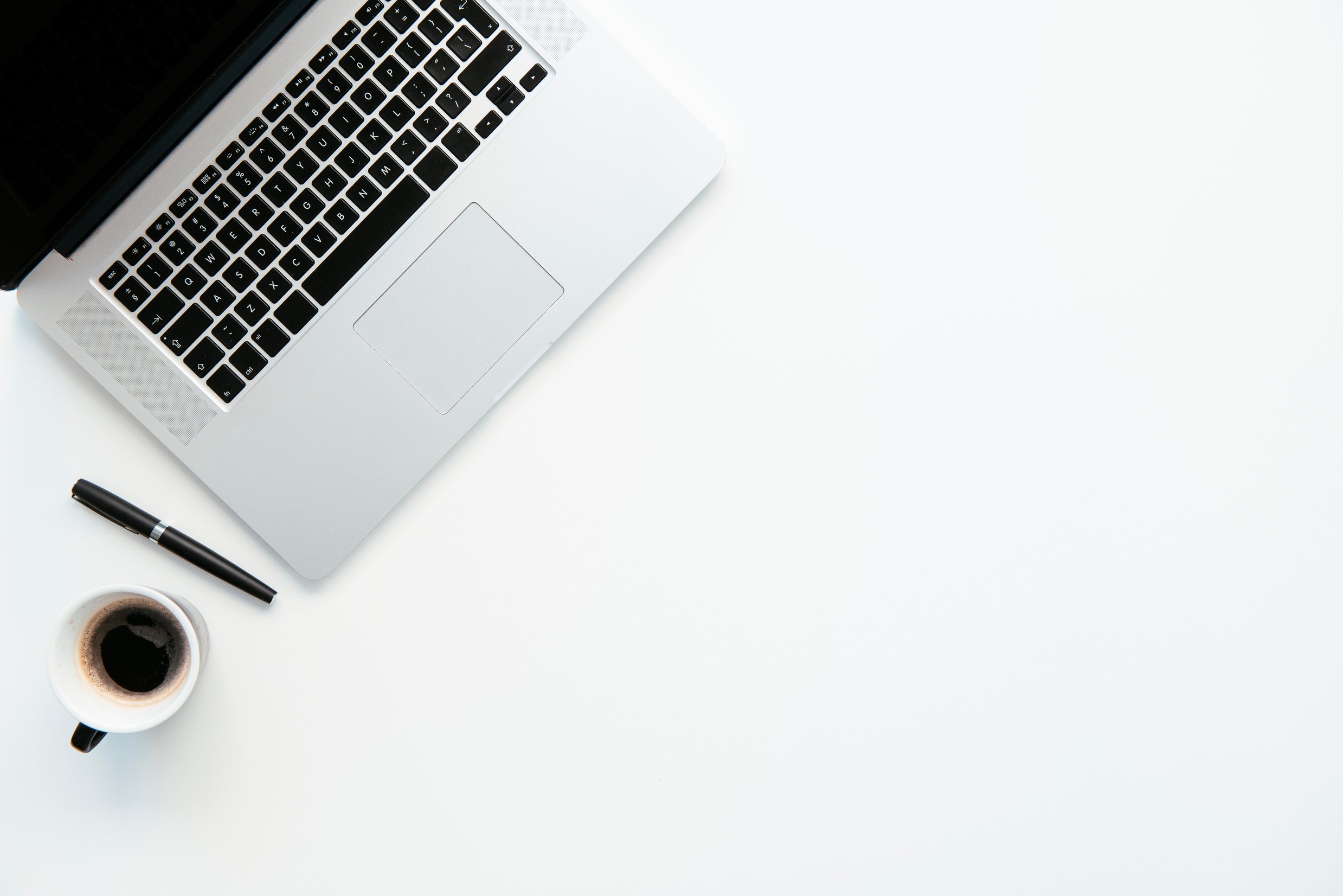 Office work table with white background